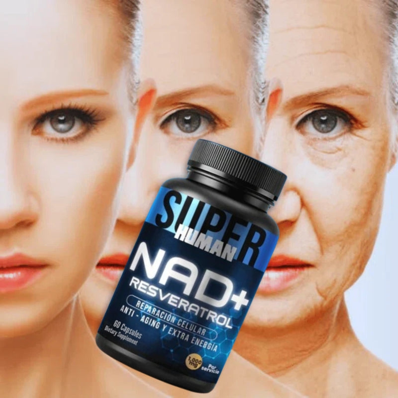 NAD+ Resveratrol - Cápsulas de Reparación Celular Antienvejecimiento - OFERTA 2X1