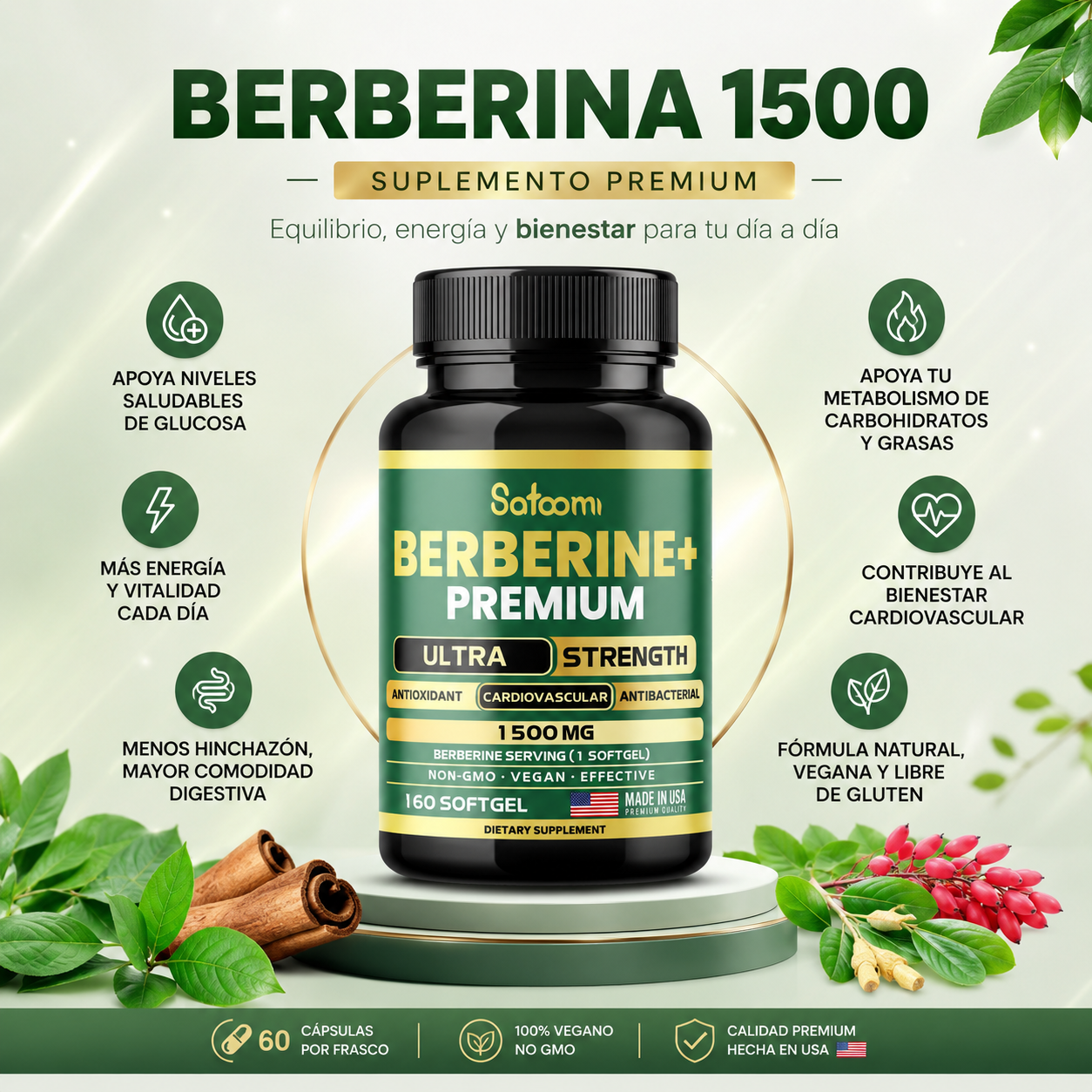 Berberina🍃 – Azúcar, Energía y Metabolismo en Equilibrio - OFERTA 2X1
