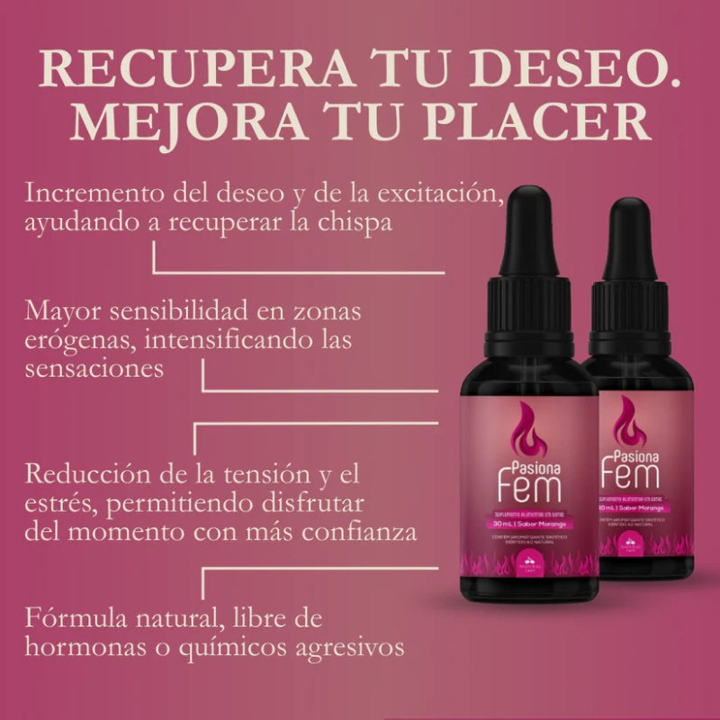 PasionaFem - Aumenta el deseo y la libido femenina - OFERTA 2X1