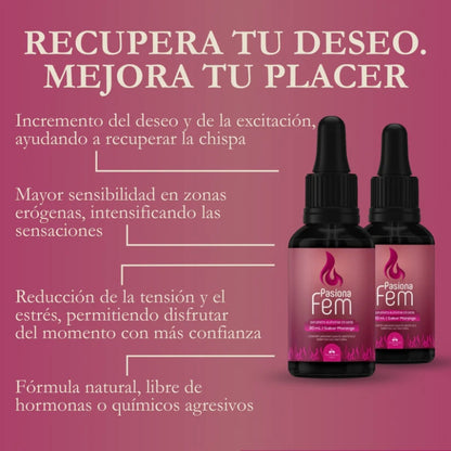 PasionaFem - Aumenta el deseo y la libido femenina - OFERTA 2X1